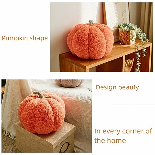 3D Pumpkin Plush Throw Pillow for Halloween Decor