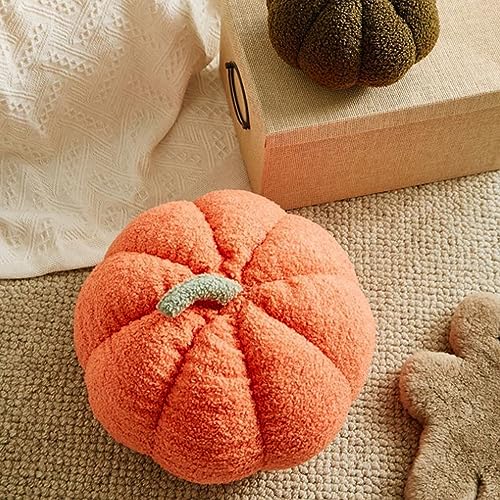 3D Pumpkin Plush Throw Pillow for Halloween Decor