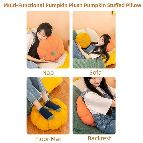 3D Pumpkin Plush Throw Pillow for Halloween Decor