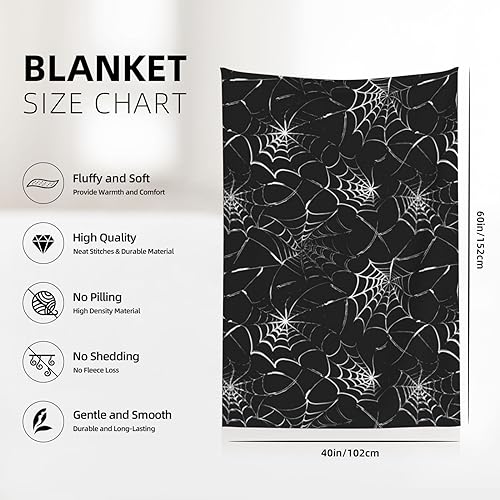 Gothic Spider Web Throw Blanket 50x60 Inch