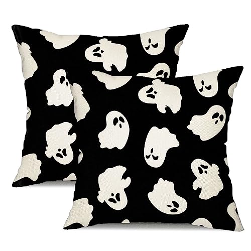Happy Halloween Ghost Pillow Covers Set of 2