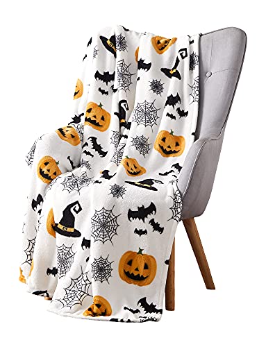 Spooky Spider Webs Fleece Halloween Throw Blanket