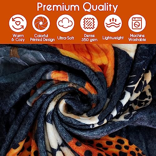 Halloween Pumpkin Fleece Blanket for Cozy Decor