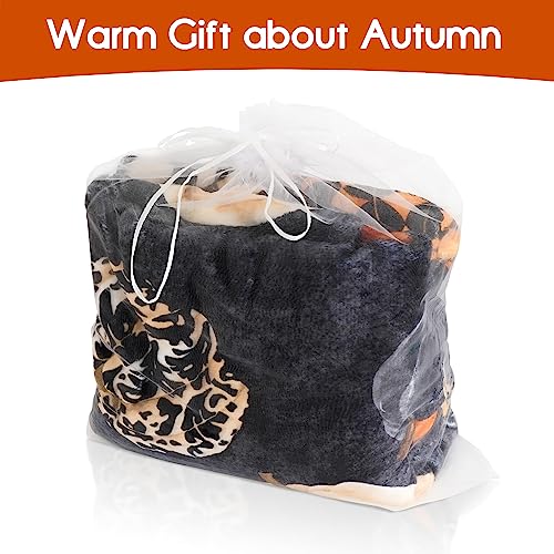 Halloween Pumpkin Fleece Blanket for Cozy Decor