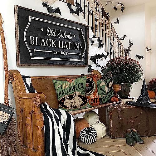 Vintage Halloween Pillow Covers Set of 4