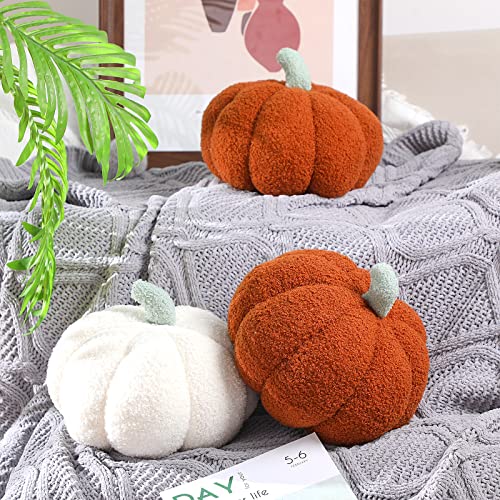 Cozy 3D Pumpkin Plush Pillows - 2 Pack