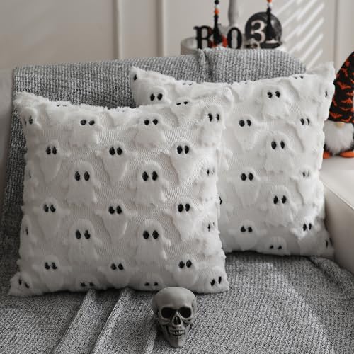 Ghostly Halloween Pillow Covers - Set of 2