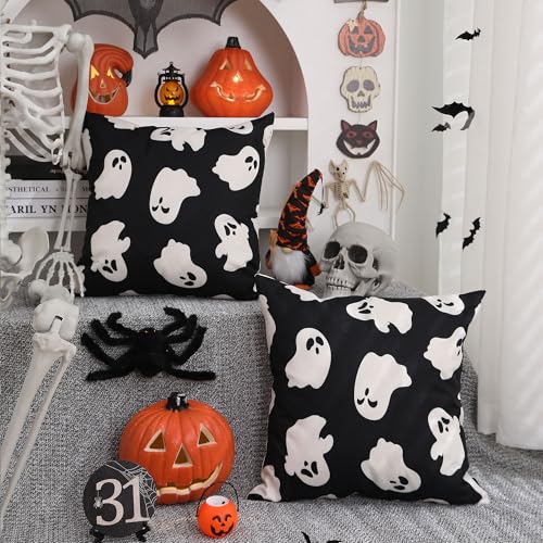 Happy Halloween Ghost Pillow Covers Set of 2