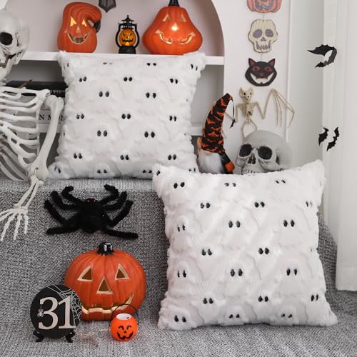 Ghostly Halloween Pillow Covers - Set of 2