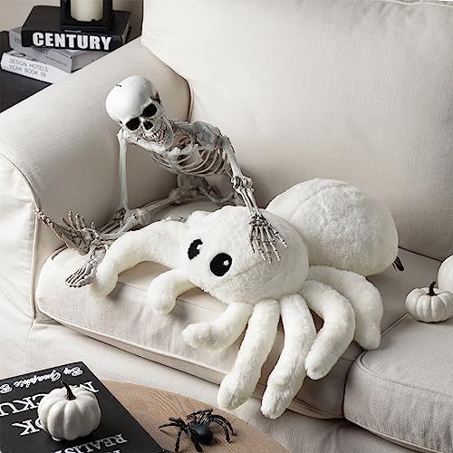 Fluffy Spider-Shaped Halloween Throw Pillow 9x16