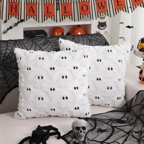 Ghostly Halloween Pillow Covers - Set of 2