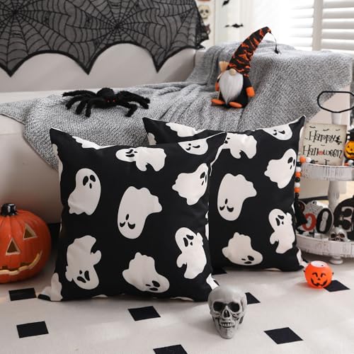 Happy Halloween Ghost Pillow Covers Set of 2