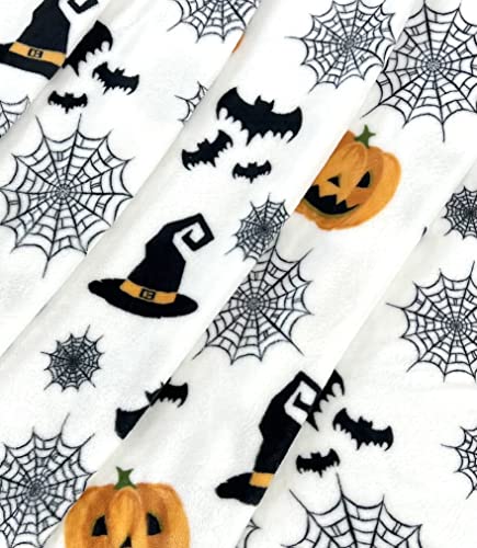 Spooky Spider Webs Fleece Halloween Throw Blanket