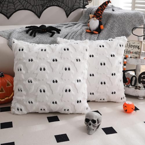 Ghostly Halloween Pillow Covers - Set of 2