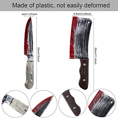Bloody Plastic Knife Set for Halloween Costumes