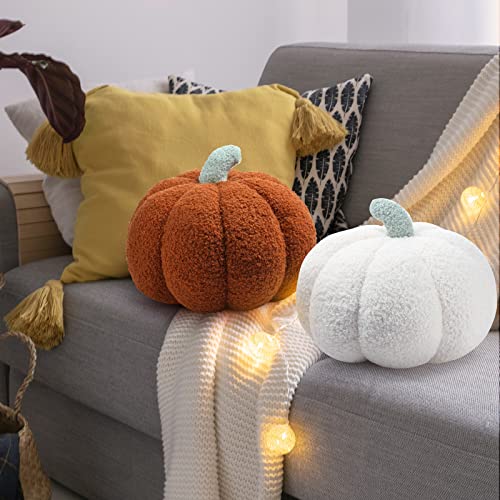 Cozy 3D Pumpkin Plush Pillows - 2 Pack