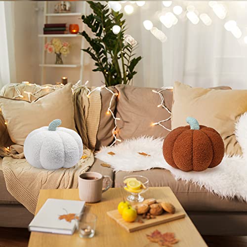 Cozy 3D Pumpkin Plush Pillows - 2 Pack