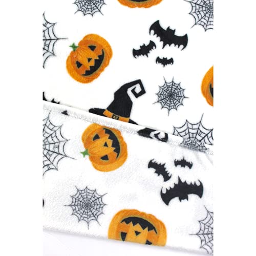 Spooky Spider Webs Fleece Halloween Throw Blanket