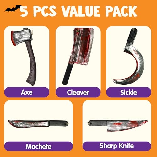Bloody Halloween Weapons Prop Set - 5 Pieces