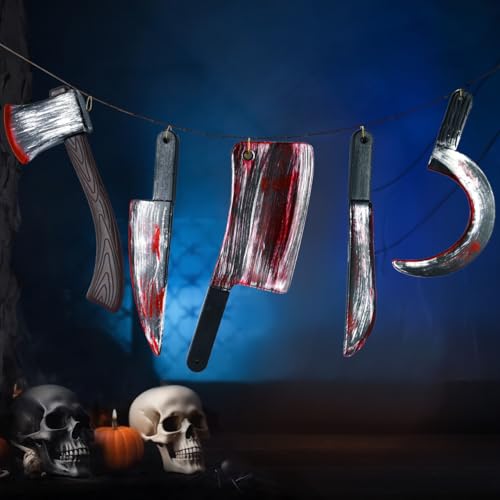 Bloody Halloween Weapons Prop Set - 5 Pieces