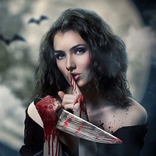 4 Pack Bloody Cleaver Knife Props for Halloween
