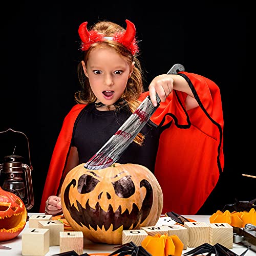 4 Pack Bloody Cleaver Knife Props for Halloween