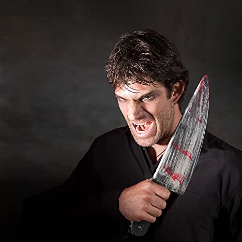 4 Pack Bloody Cleaver Knife Props for Halloween