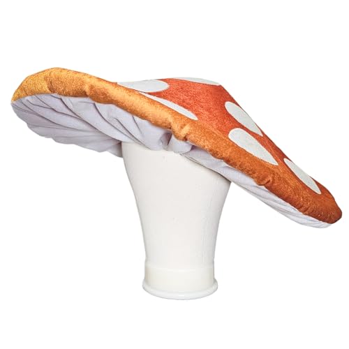 Oversized Orange Mushroom Hat for Halloween Cosplay