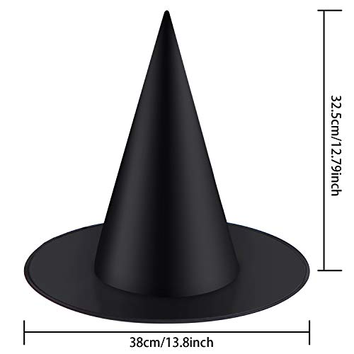 8 Pack Halloween Witch & Wizard Hat Set
