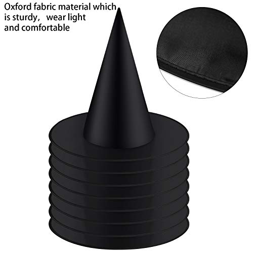 8 Pack Halloween Witch & Wizard Hat Set