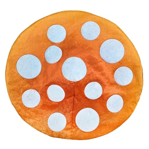 Oversized Orange Mushroom Hat for Halloween Cosplay