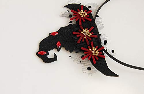 Witch Hat Headband with Flowers for Halloween