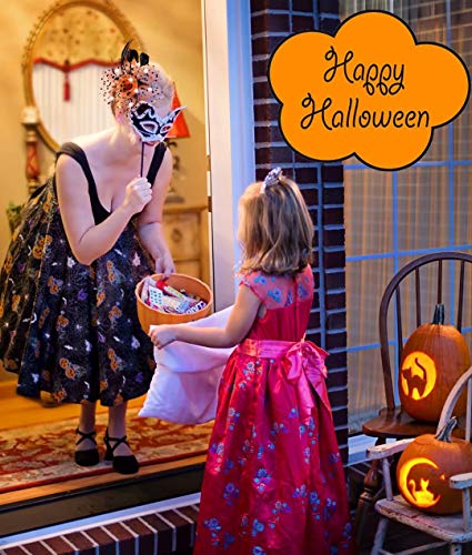 Orange and Black LED Halloween Fascinator Headband