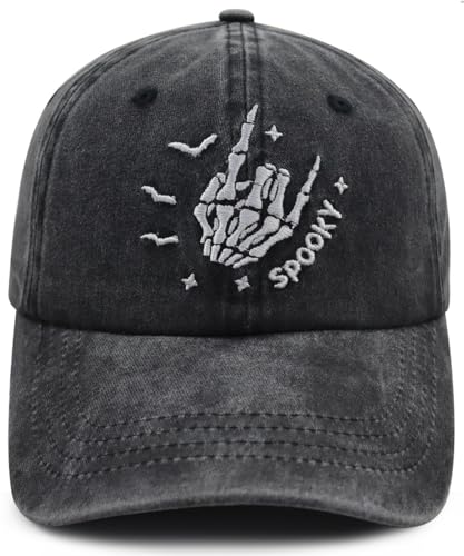 Funny Spooky Halloween Adjustable Embroidered Hats