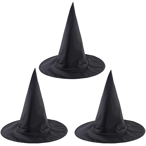 3Pcs Witch Hats for Women’s Halloween Costumes