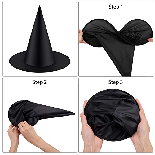 8 Pack Halloween Witch & Wizard Hat Set