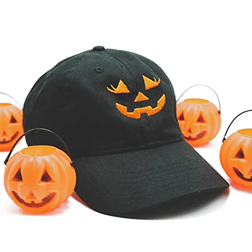Embroidered Halloween Ghost Denim Baseball Cap