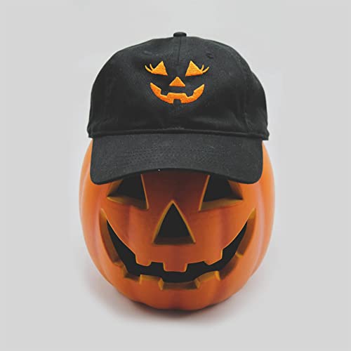 Embroidered Halloween Ghost Denim Baseball Cap
