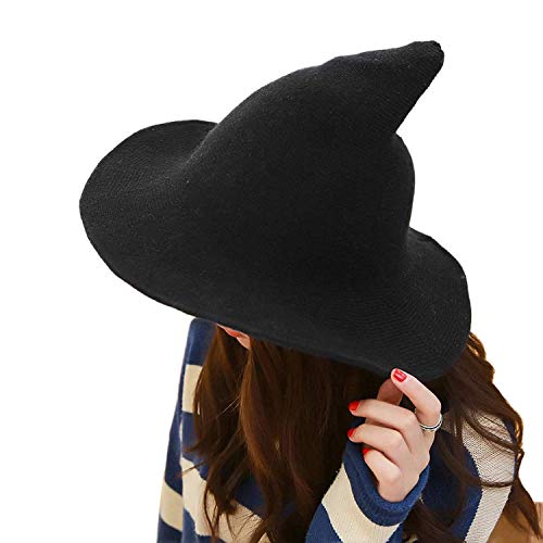 Foldable Wide Brim Witch Hat for Halloween