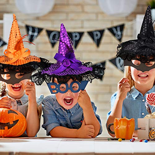 3-Pack Halloween Witch Hats & Feather Headbands