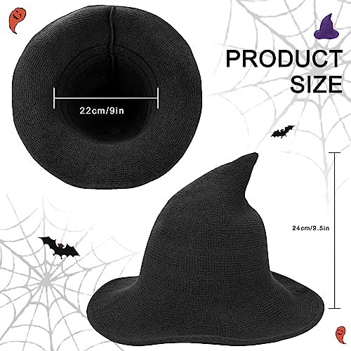 Foldable Wide Brim Witch Hat for Halloween
