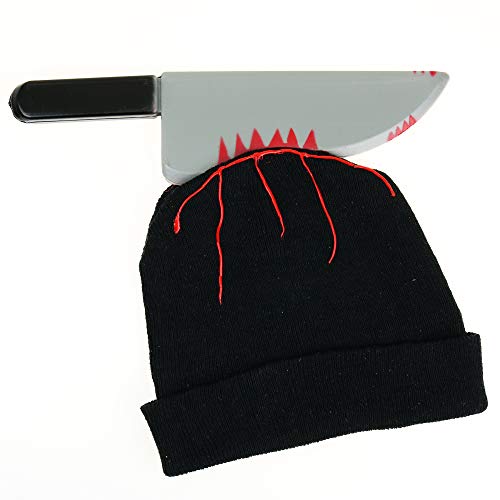 Zombie Scary Knife Beanie Hat for Halloween