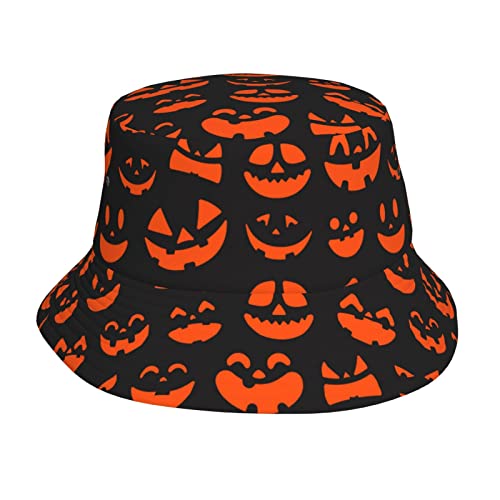 Funny Jack-O-Lantern Print Bucket Hat for Halloween