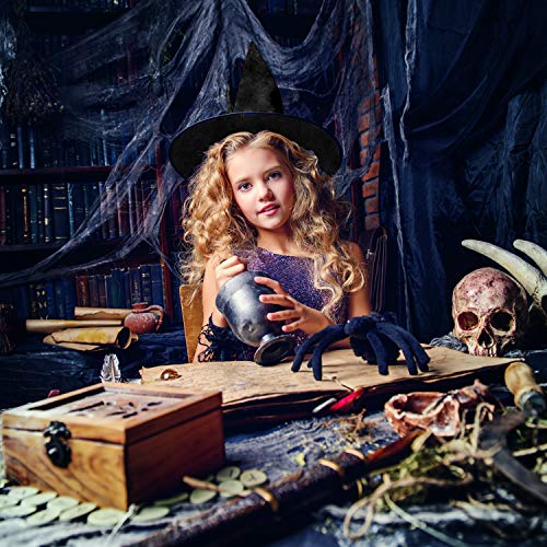 Elcoho 12 Halloween Witch Hats & Rope Decor