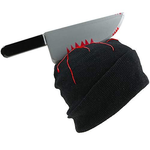 Zombie Scary Knife Beanie Hat for Halloween