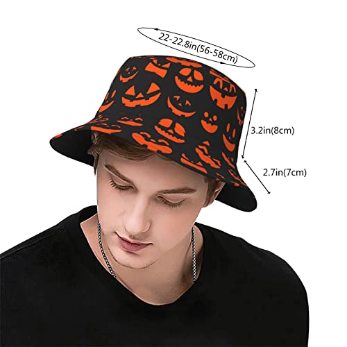 Funny Jack-O-Lantern Print Bucket Hat for Halloween