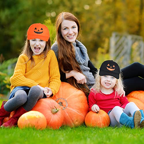 Pumpkin Face Halloween Baseball Cap - 2 Pack