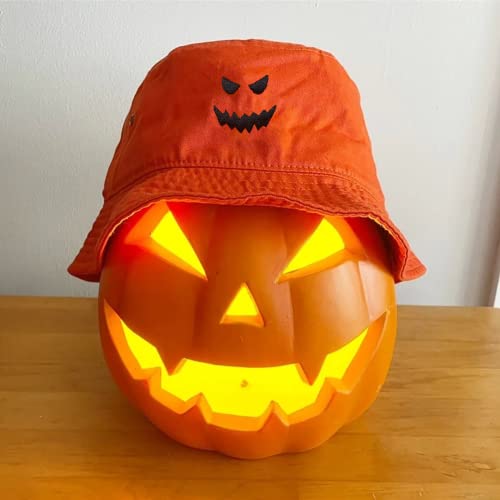 Embroidered Jack o' Lantern Halloween Bucket Hat