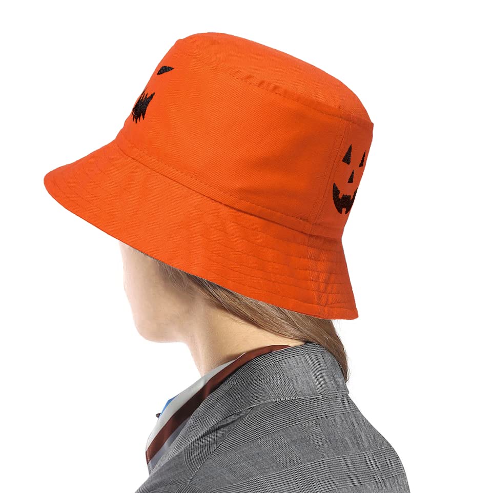 Embroidered Jack o' Lantern Halloween Bucket Hat