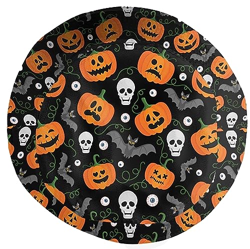 Reversible Halloween Pumpkin Skull Beach Bucket Hat